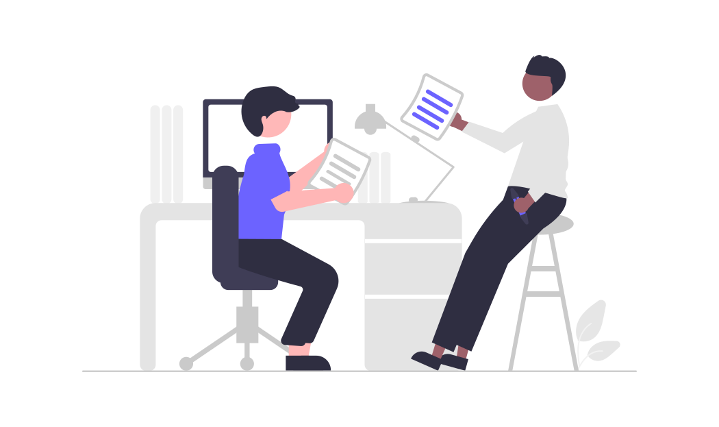 仕事をするイラスト